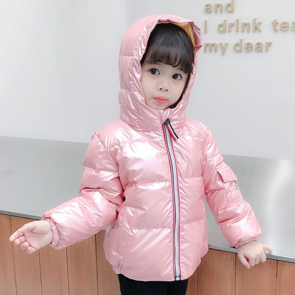 Παιδικό χειμερινό μπουφάν με κουκούλα και φερμουάρ για κορίτσια