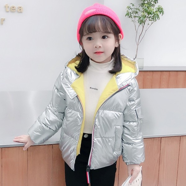 Παιδικό χειμερινό μπουφάν με κουκούλα και φερμουάρ για κορίτσια