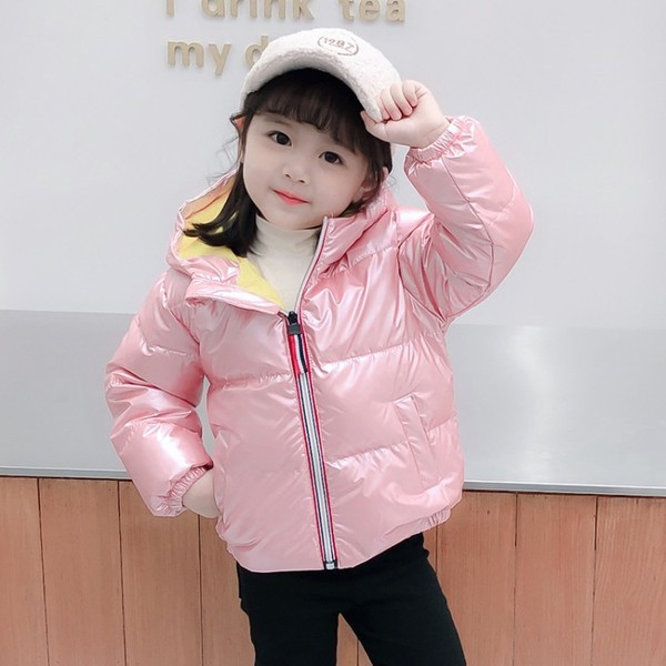 Παιδικό χειμερινό μπουφάν με κουκούλα και φερμουάρ για κορίτσια