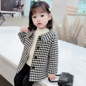 Naiste vabaaja ruuduline musta nööpidega jakk