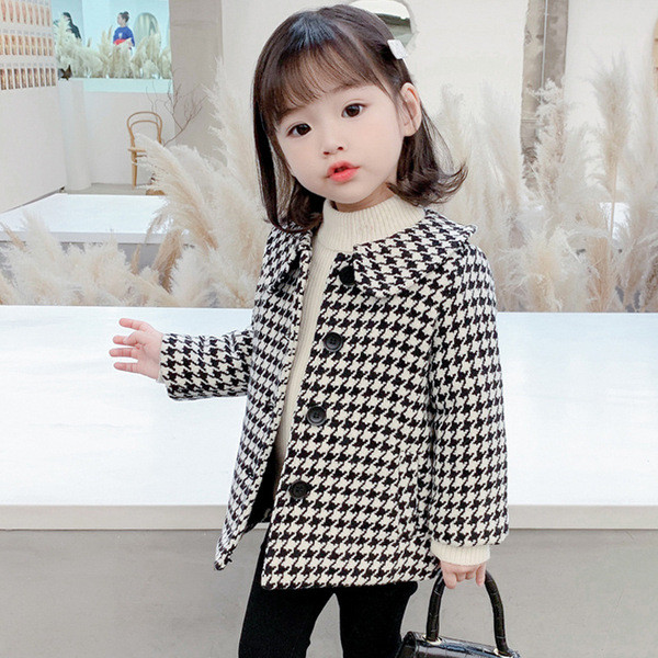 Naiste vabaaja ruuduline musta nööpidega jakk