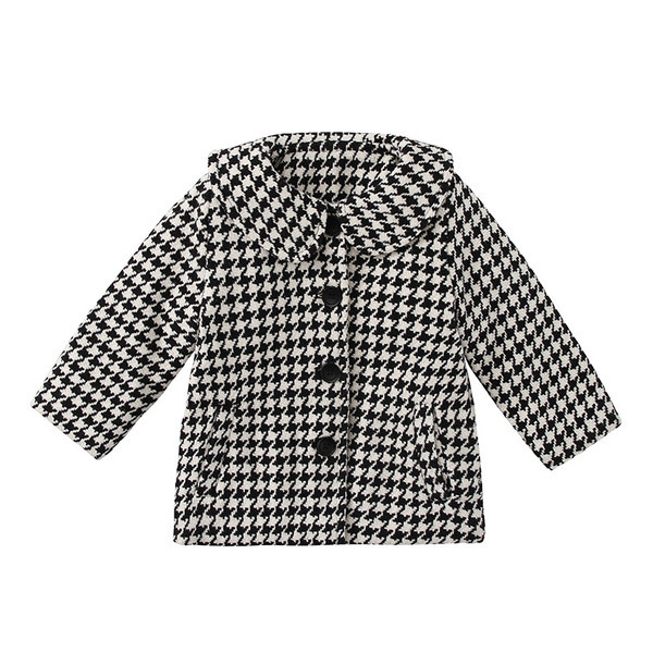 Naiste vabaaja ruuduline musta nööpidega jakk