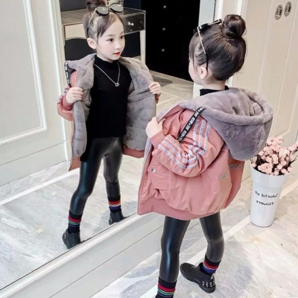 Νέο μοντέλο παιδικό μπουφάν διπλής όψης για κορίτσια