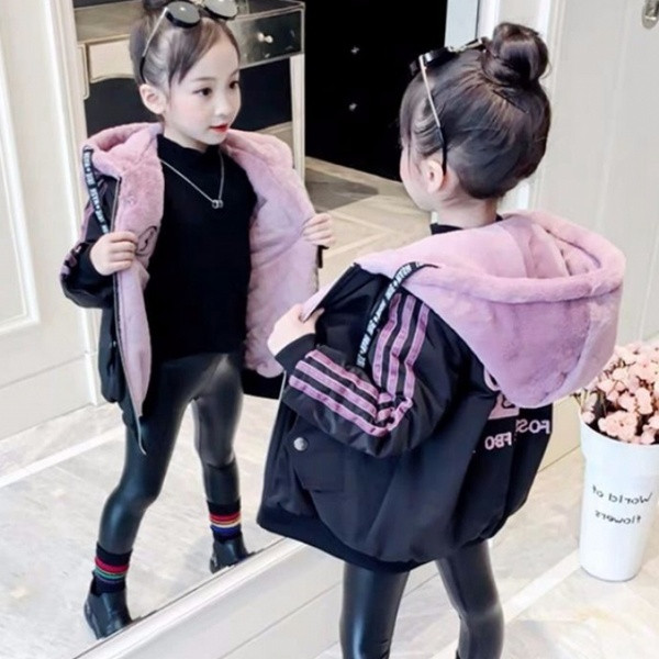 Νέο μοντέλο παιδικό μπουφάν διπλής όψης για κορίτσια