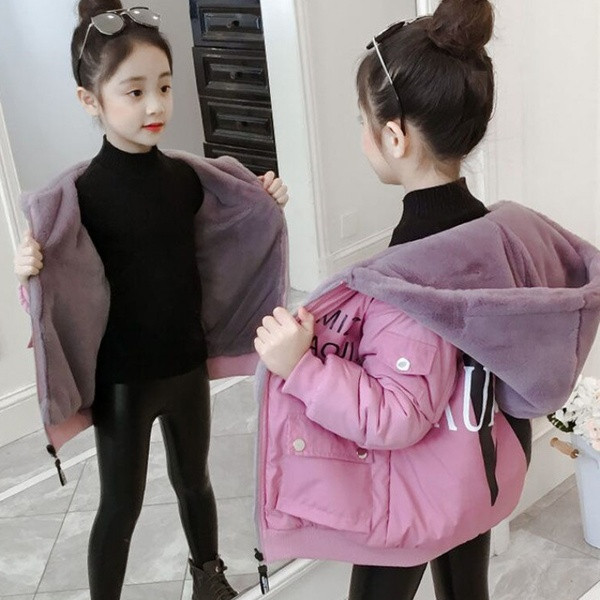Νέο μοντέλο παιδικό μπουφάν διπλής όψης για κορίτσια