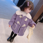 Tüdrukutele sobiv taskutega igapäevane laste sulejope