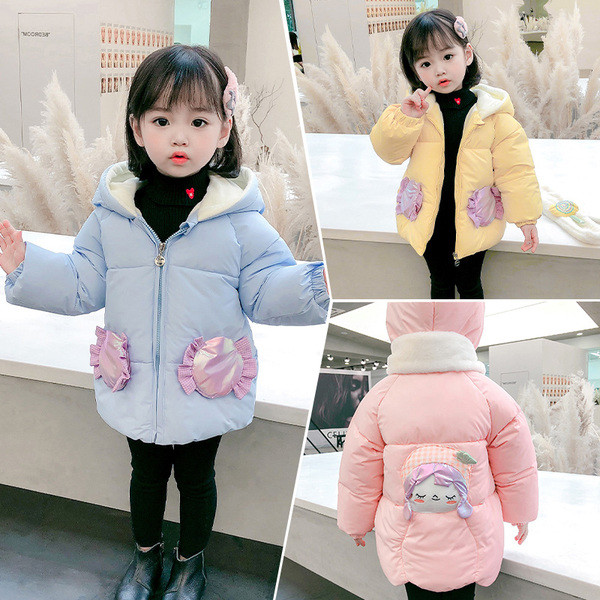 Geaca de iarna model nou pentru fete cu gluga