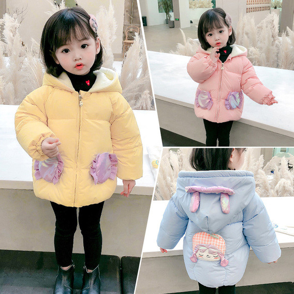 Geaca de iarna model nou pentru fete cu gluga