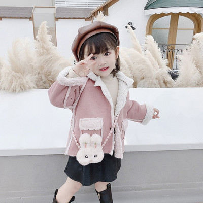 Ležerna dječja jakna s džepovima i kapuljačom za djevojčice