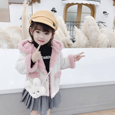 Ležerna dječja jakna s džepovima i kapuljačom za djevojčice