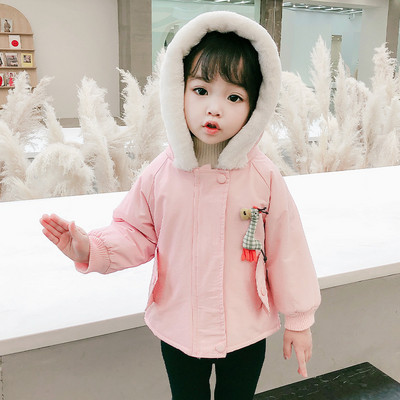 3D elemendiga vabaaja laste jope - tüdrukutele