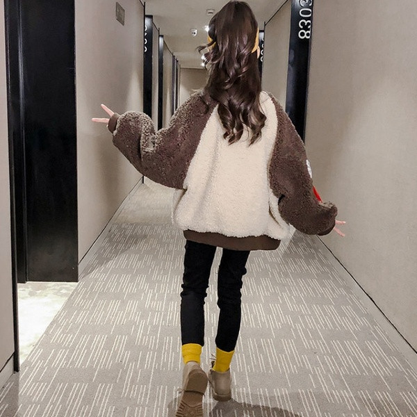 Värviliste trükistega sügis-talvine sulejope