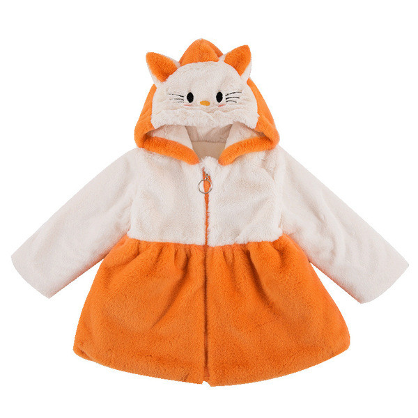 Παιδικό μπουφάν με φερμουάρ και κουκούλα για κορίτσια