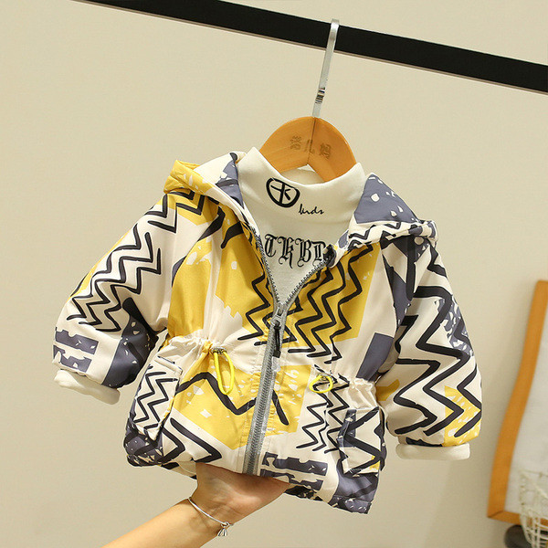 Värviline kapuutsiga ja lukuga laste jope