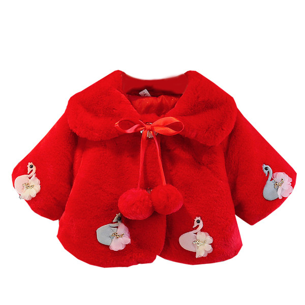 Moodne pompoonidega laste sulemantel tüdrukutele