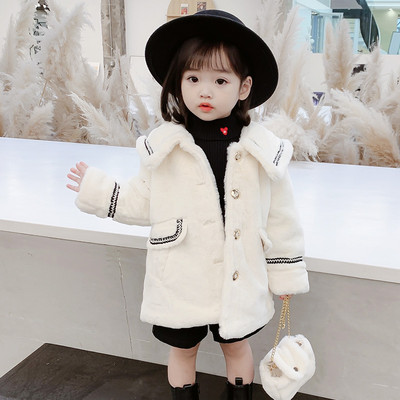 Mūsdienīgs bērnu dūnu mētelis ar pogām