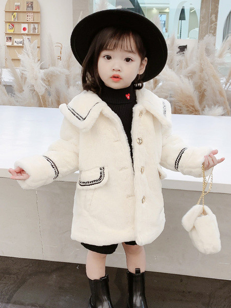 Mūsdienīgs bērnu dūnu mētelis ar pogām