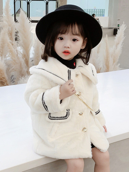 Mūsdienīgs bērnu dūnu mētelis ar pogām