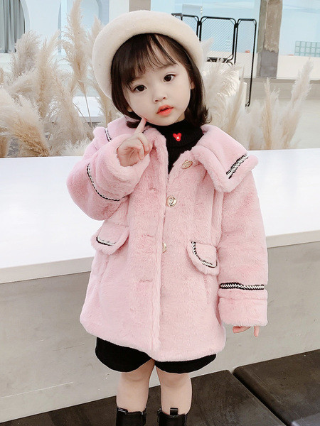 Mūsdienīgs bērnu dūnu mētelis ar pogām