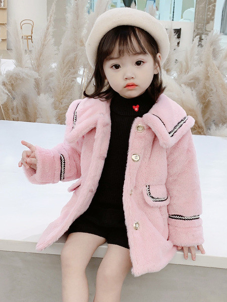 Mūsdienīgs bērnu dūnu mētelis ar pogām