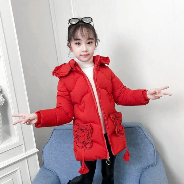 Dječja zimska jakna za djevojčicu srednje dužine