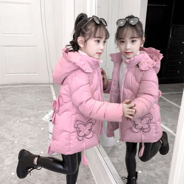 Dječja zimska jakna za djevojčicu srednje dužine