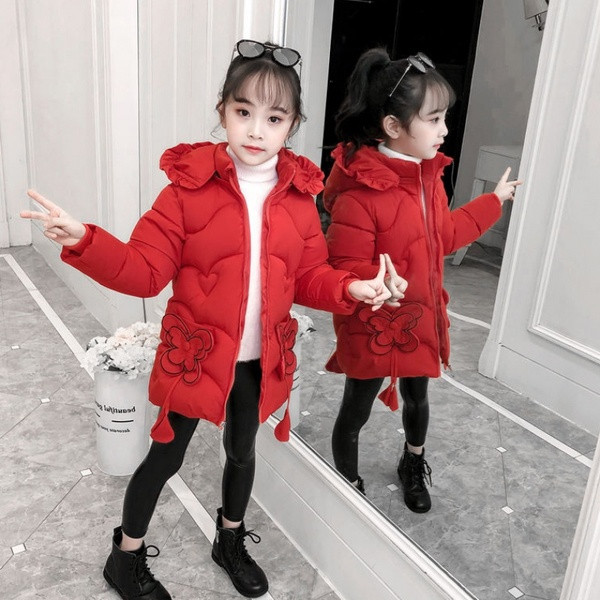 Dječja zimska jakna za djevojčicu srednje dužine