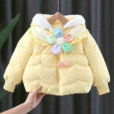 Καθημερινό παιδικό μπουφάν για κορίτσια με ροζ χρώμα