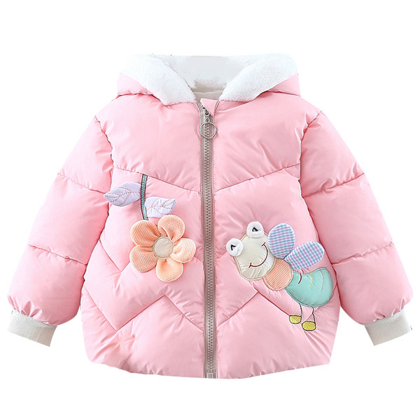 3D elemendi ja kapuutsiga igapäevane laste soojendaja tüdrukutele