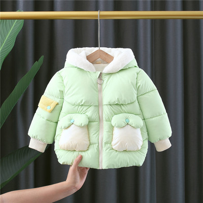 Kapuutsi ja taskutega laste soojendaja tüdrukutele