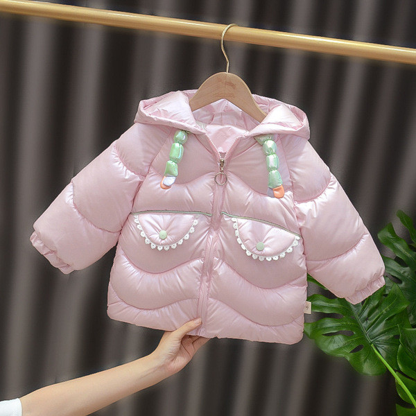 Καθημερινό παιδικό μπουφάν για κορίτσια με κουκούλα