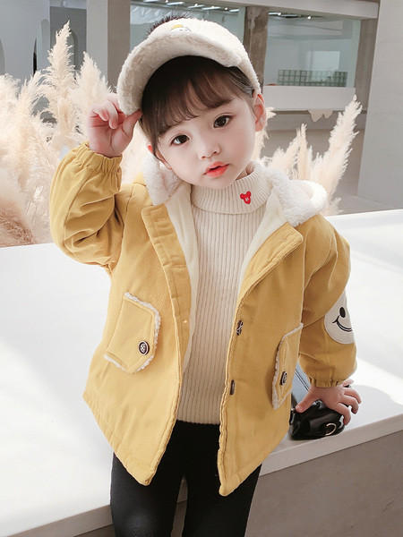 Παιδικό μπουφάν με κέντημα και κουκούλα για κορίτσια