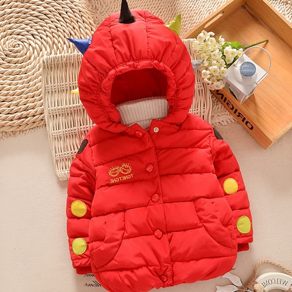 Παιδικό χειμερινό μπουφάν unisex με τρισδιάστατη κουκούλα