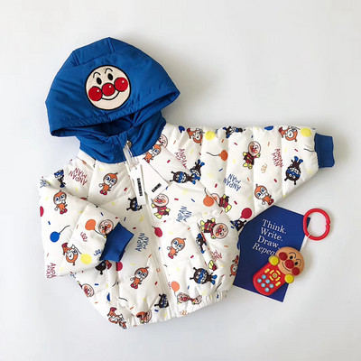 Μοντέρνο παιδικό μπουφάν με κουκούλα και χρωματιστό σχέδιο κατάλληλο για αγόρια και κορίτσια