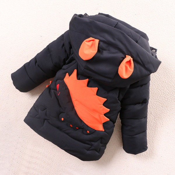 Παιδικό μοντέρνο μπουφάν για αγόρια με τρισδιάστατο στοιχείο στην κουκούλα