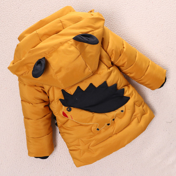 Παιδικό μοντέρνο μπουφάν για αγόρια με τρισδιάστατο στοιχείο στην κουκούλα
