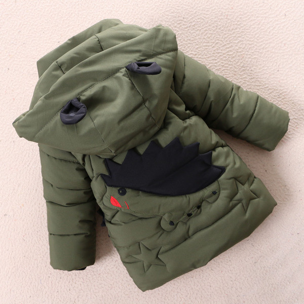 Παιδικό μοντέρνο μπουφάν για αγόρια με τρισδιάστατο στοιχείο στην κουκούλα