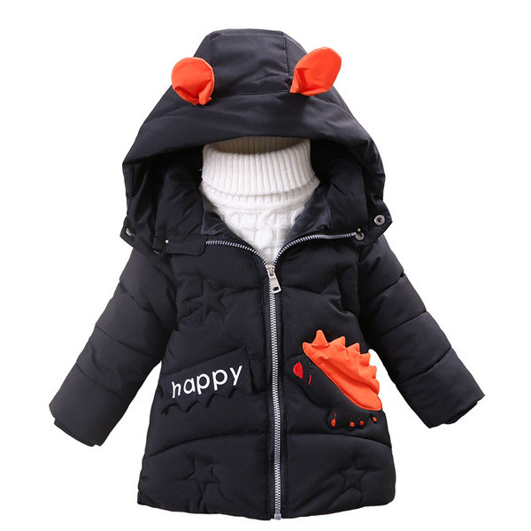 Παιδικό μοντέρνο μπουφάν για αγόρια με τρισδιάστατο στοιχείο στην κουκούλα