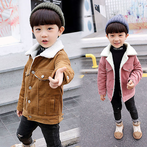 Παιδικό μπουφάν για αγόρια με κουμπιά και απαλή φόδρα