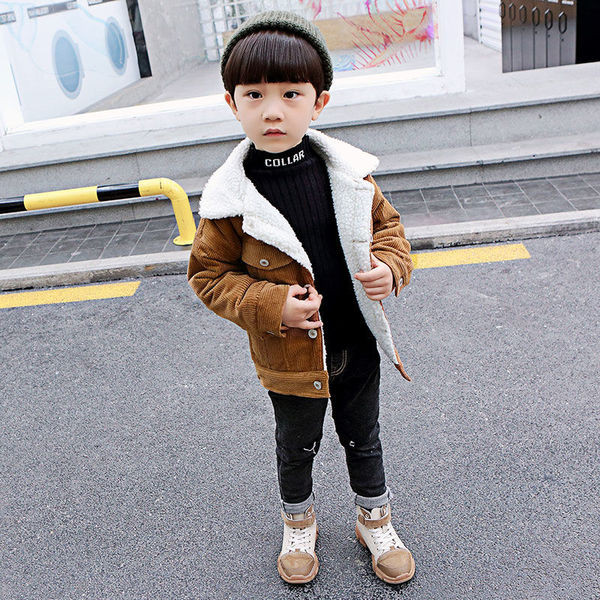Παιδικό μπουφάν για αγόρια με κουμπιά και απαλή φόδρα