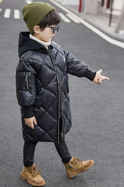 Νέο μοντέλο καθημερινό μακρύ μπουφάν με κουκούλα και φερμουάρ σε μαύρο χρώμα