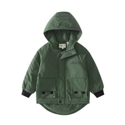 Pehme voodri ja aplikatsiooniga laste jope poistele