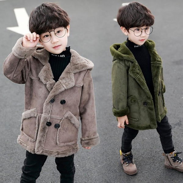 Παιδικό καθημερινό μπουφάν με κουκούλα και ζεστή επένδυση - για αγόρια