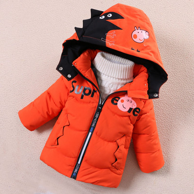 Παιδικό μοντέρνο χειμερινό μπουφάν με απλικέ - για αγόρια