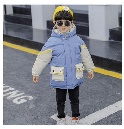 Φθινόπωρο-χειμωνιάτικο παιδικό μπουφάν για αγόρια με κουκούλα