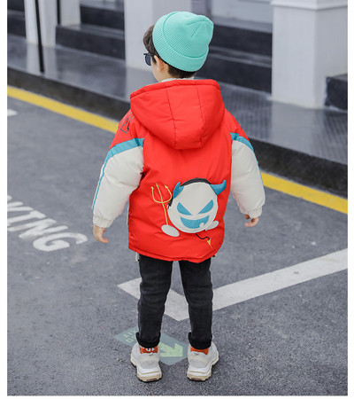 Φθινόπωρο-χειμωνιάτικο παιδικό μπουφάν για αγόρια με κουκούλα