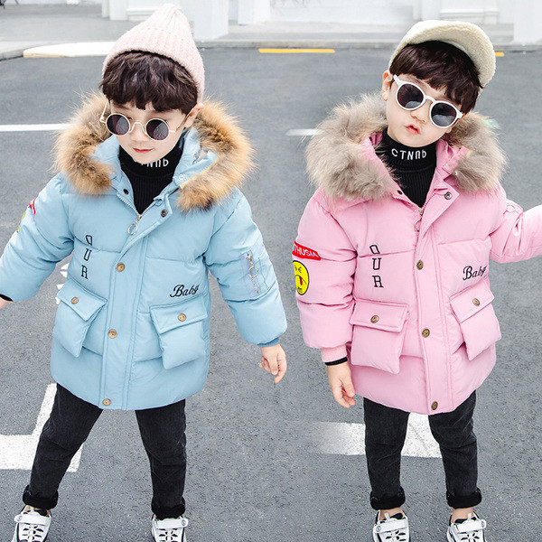 Παιδικό χειμερινό μπουφάν με κουκούλα και τσέπες για αγόρια