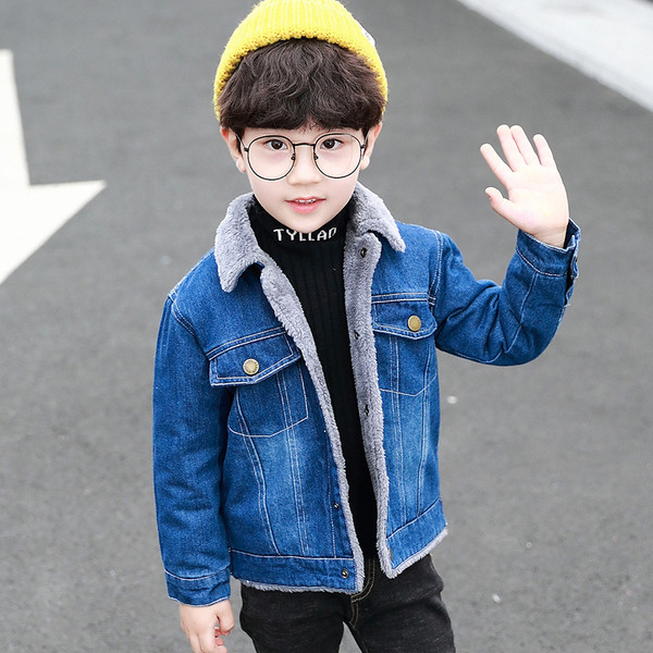 Pehme voodriga laste sügisjope poistele