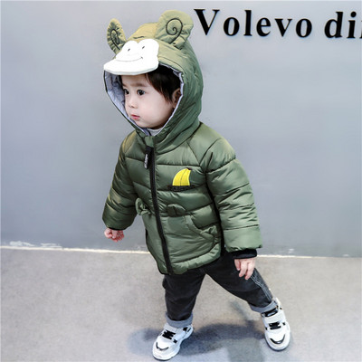 Moodne 3D-elemendiga talvine laste jope poistele - mitu mudelit