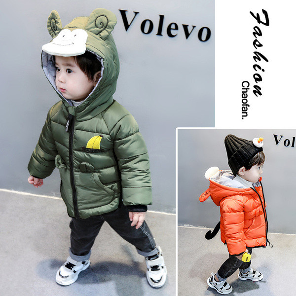 Μοντέρνο χειμερινό παιδικό μπουφάν για αγόρια με τρισδιάστατο στοιχείο - διάφορα μοντέλα